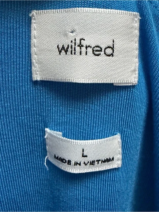 Aritzia Wilfred Market Blue Jumpsuit Wide Leg size L - Picture 7 of 7